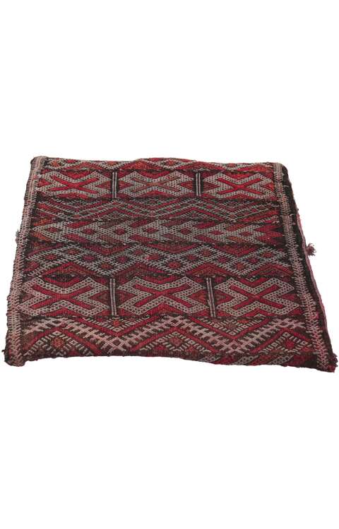 1 x 1 Moroccan Tribal Textile Fragment 78448