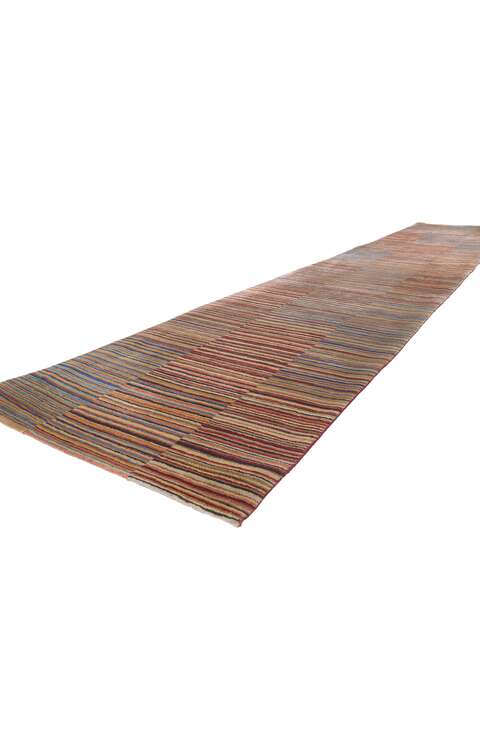 3 x 17 Colorful Striped Tibetan Runner Rug 78534