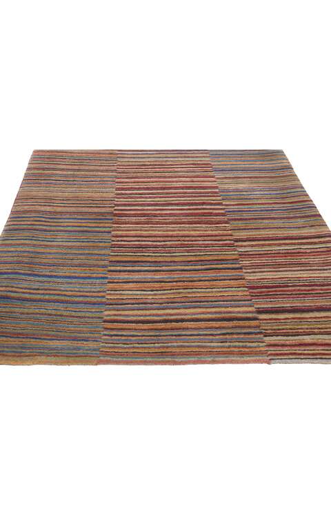 3 x 17 Colorful Striped Tibetan Runner Rug 78534