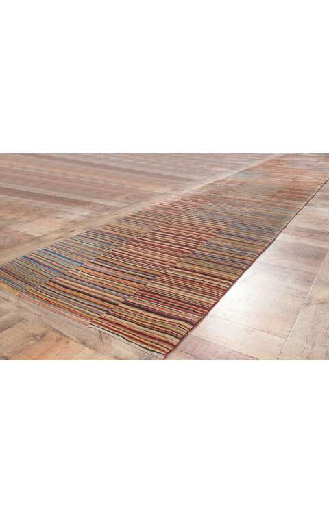 3 x 17 Colorful Striped Tibetan Runner Rug 78534