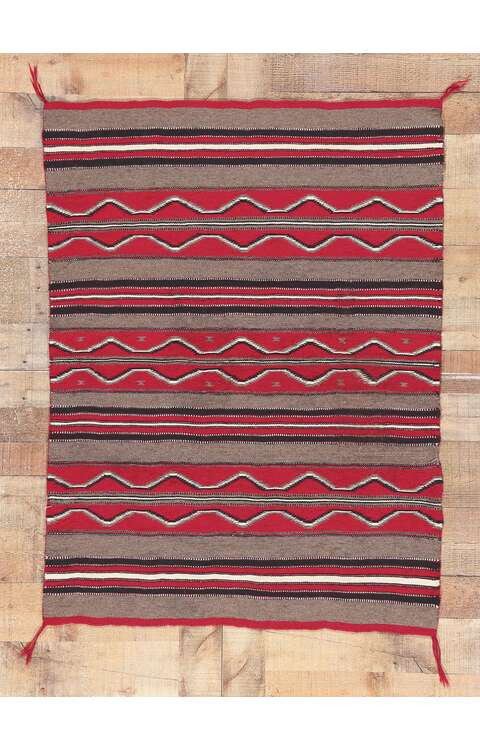 3 x 4 Antique Navajo Blanket Rug 78557