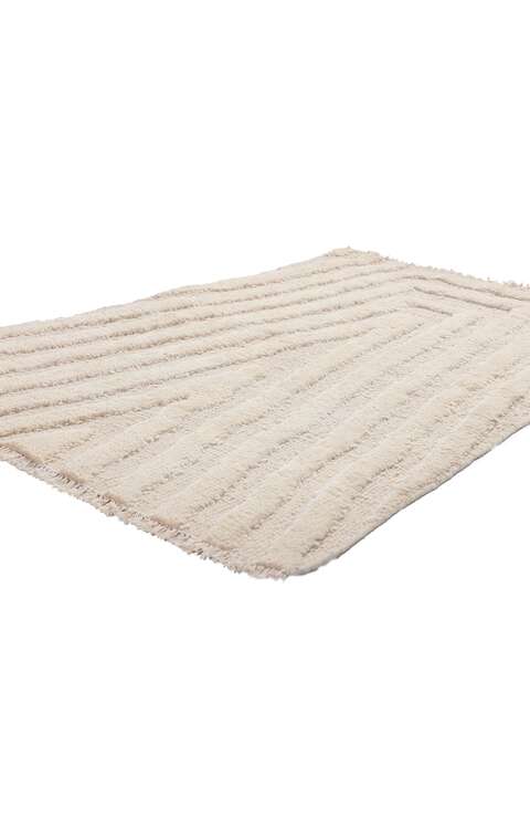 3 x 5 Small Ivory Moroccan Modern Rug 81016
