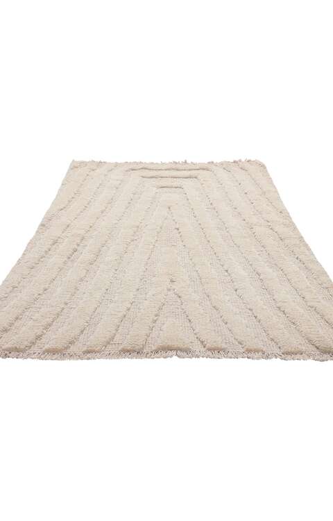 3 x 5 Small Ivory Moroccan Modern Rug 81016