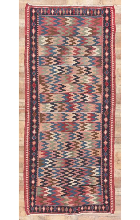 5 x 11 Vintage Persian Sofreh Kilim Rug 61240