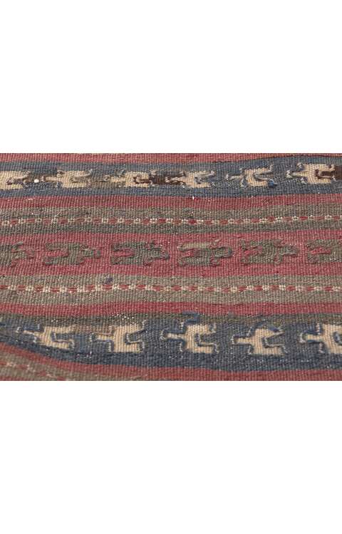 5 x 18 Vintage Persian Tribal Kilim Rug 61246