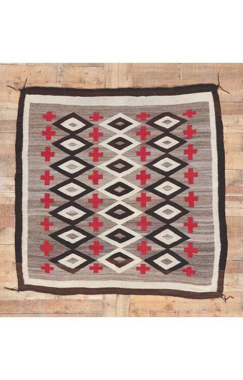 5 x 5 Antique Ganado Navajo Rug 78559