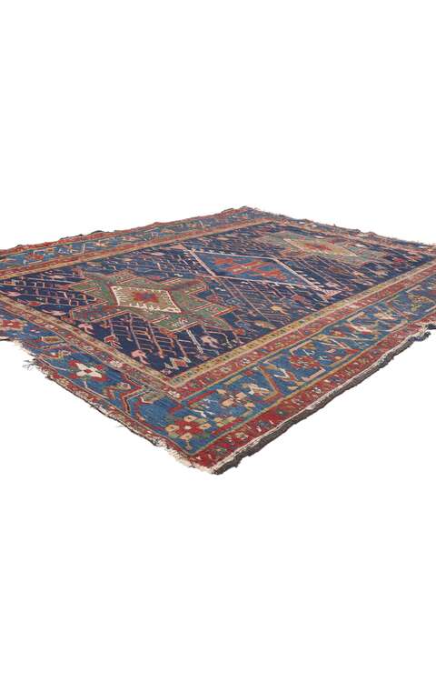 5 x 6 Antique Persian Serapi Rug 78541