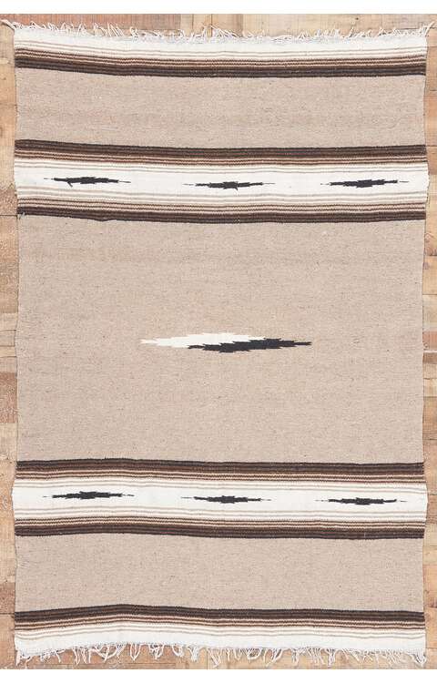5 x 7 Vintage Mexican Serape Kilim Rug 78550