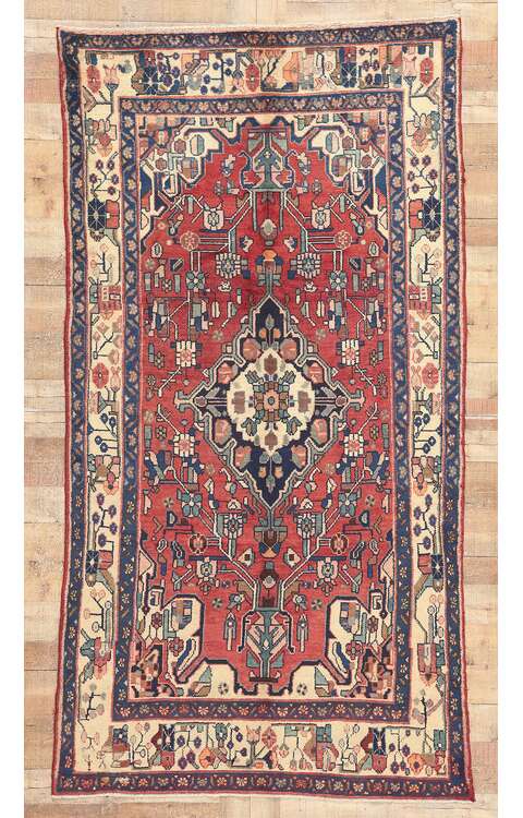 5 x 9 Vintage Persian Hamadan Rug 61258