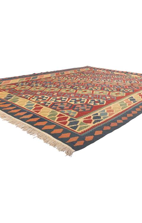 7 x 9 Vintage Persian Tribal Shiraz Kilim Rug 61232