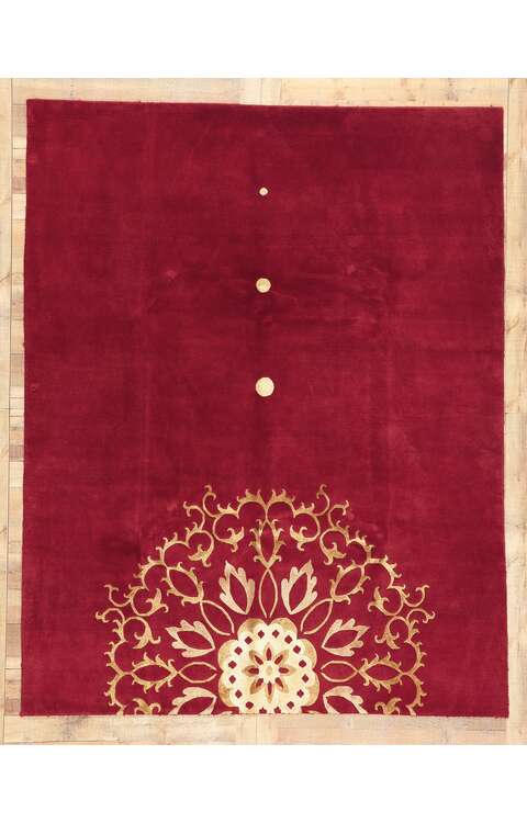8 x 10 Red Chinese Floral Rug 78539