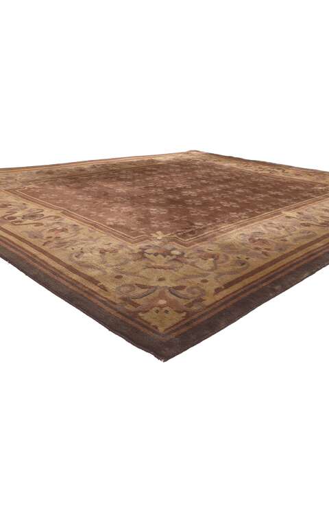 8 x 10 Earth-Tone Vintage Tibetan Rug 78458