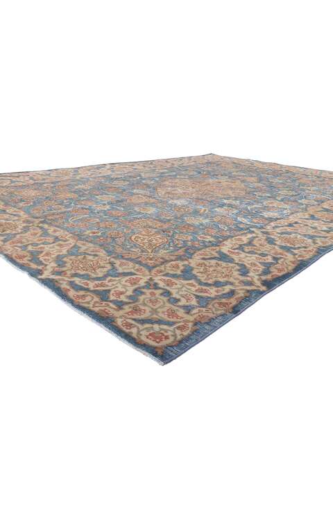 8 x 12 Vintage Blue Persian Isfahan Rug 61251