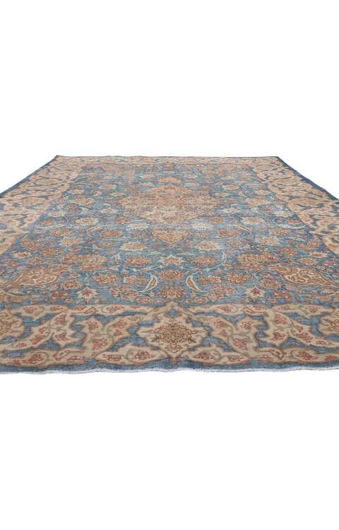 8 x 12 Vintage Blue Persian Isfahan Rug 61251