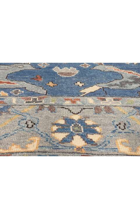 8 x 10 Modern Blue Oushak Rug 80990