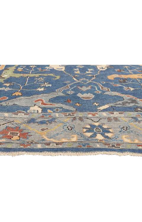 8 x 10 Modern Blue Oushak Rug 80990