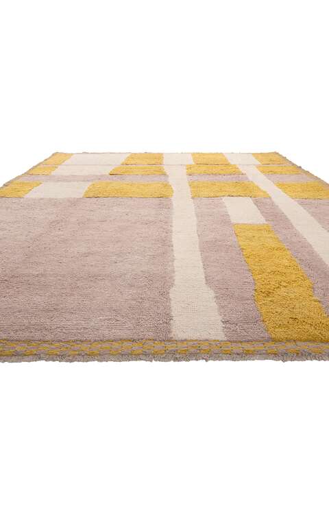 9 x 12 Modern Color Block Moroccan Rug 81014