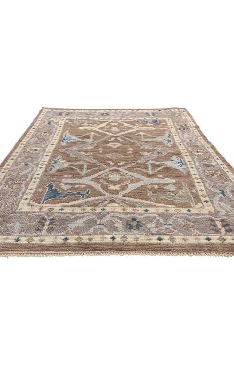 4 x 7 Brown Modern Oushak Rug 81003